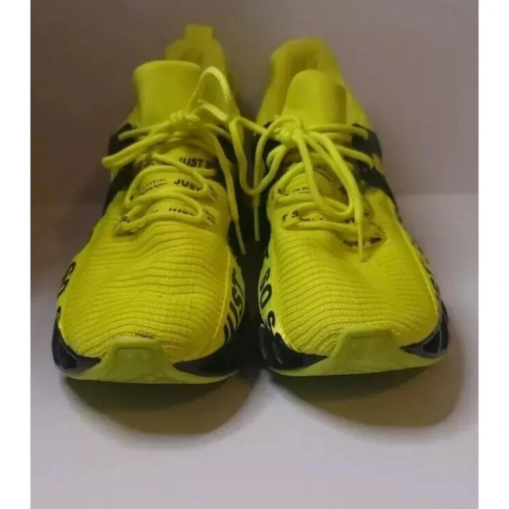 Just So So Mens Neon Yellow‎ Blade Running Sneakers Size 45 Athletic Shoes